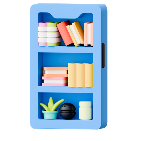 Biblioteca en línea  3D Icon