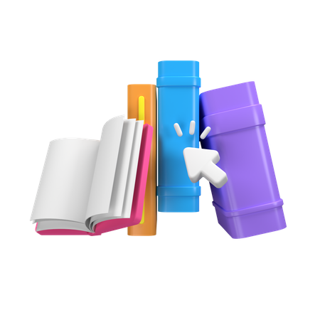 Biblioteca en línea  3D Icon