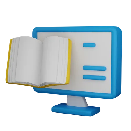 Biblioteca en línea  3D Icon