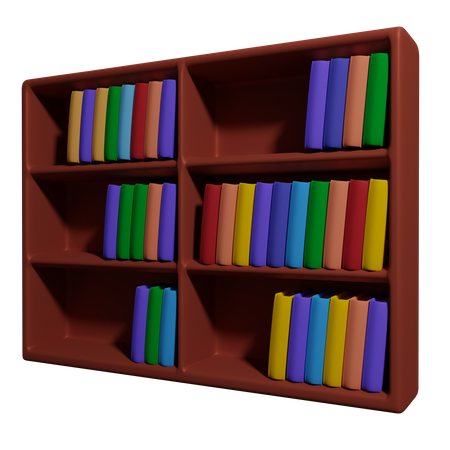 Estantería de la biblioteca  3D Icon