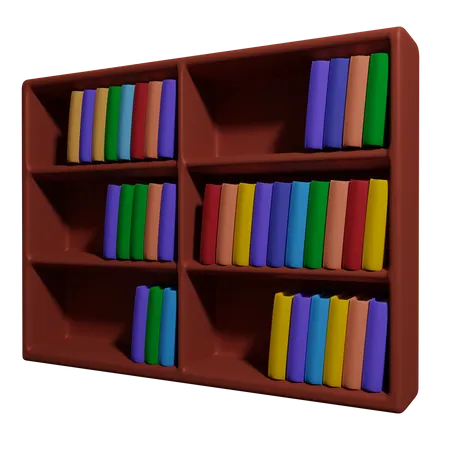Estantería de la biblioteca  3D Icon