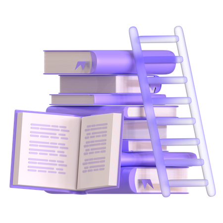 Livros da biblioteca  3D Icon