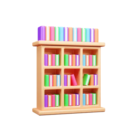 Livros da biblioteca  3D Icon