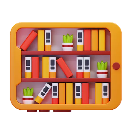 Biblioteca on-line  3D Icon