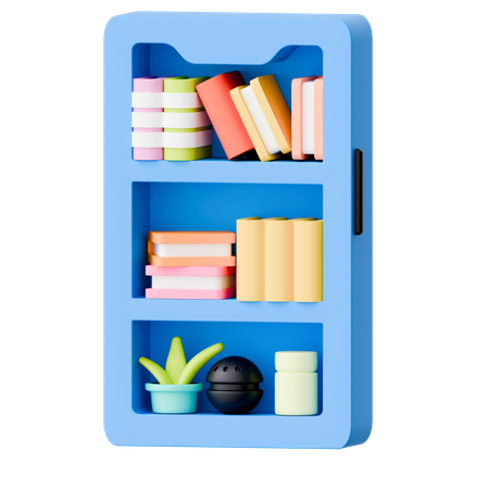 Biblioteca on-line  3D Icon