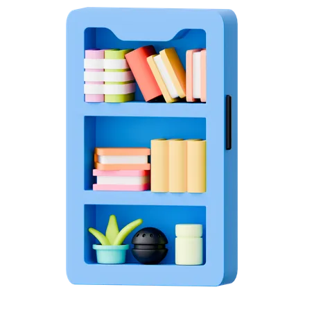 Biblioteca on-line  3D Icon