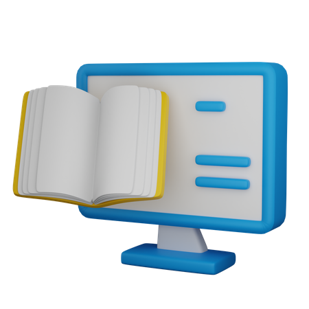 Biblioteca on-line  3D Icon