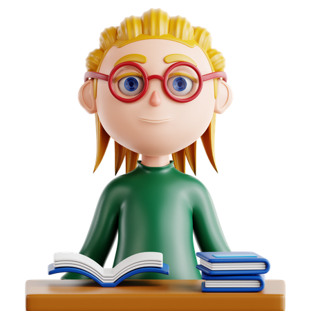 Bibliotecário  3D Icon