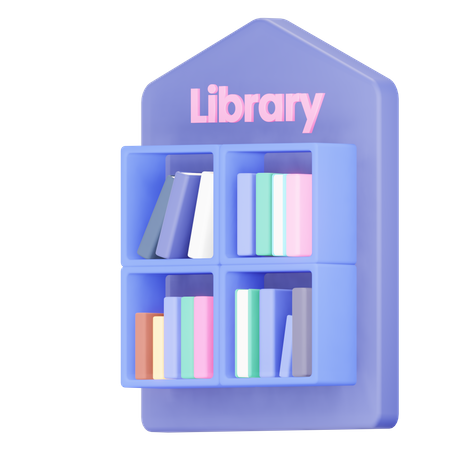 Bibliothek  3D Illustration