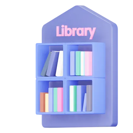 Bibliothek  3D Illustration