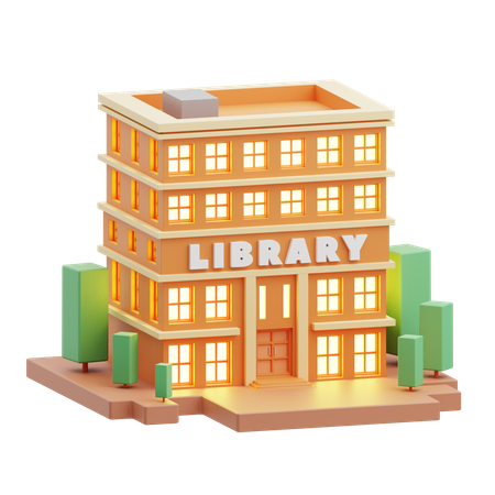 Bibliothek  3D Illustration