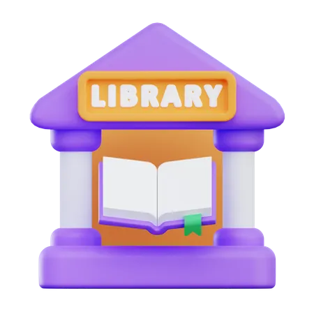 Bibliothek  3D Icon