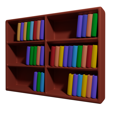 Bücherregal für die Bibliothek  3D Icon