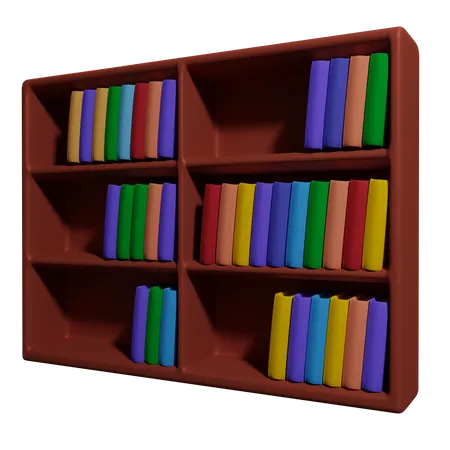 Bücherregal für die Bibliothek  3D Icon