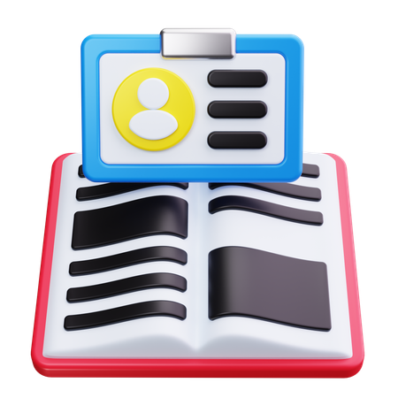 Bibliotheksausweis  3D Icon