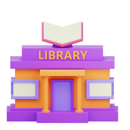 Bibliotheksgebäude  3D Icon