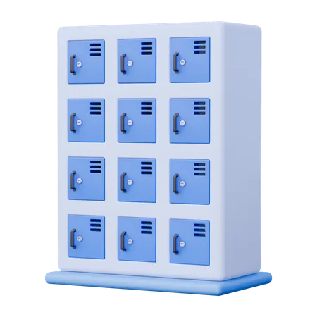 Bibliotheksschließfach  3D Icon