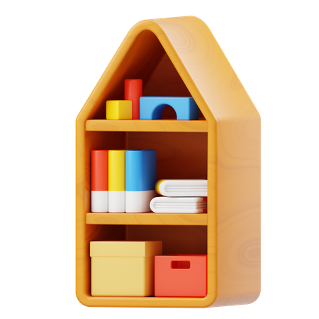 Étagère à livres  3D Icon