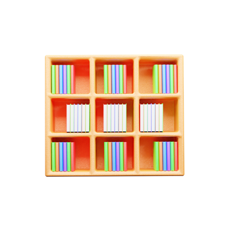 Étagère à livres  3D Icon