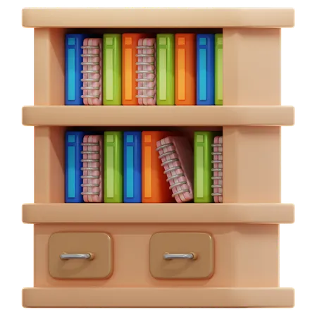 Étagère à livres  3D Icon