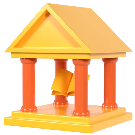 Bibliothèque  3D Illustration