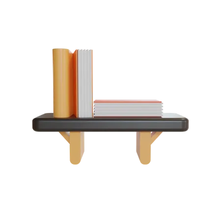 Étagère à livres  3D Illustration