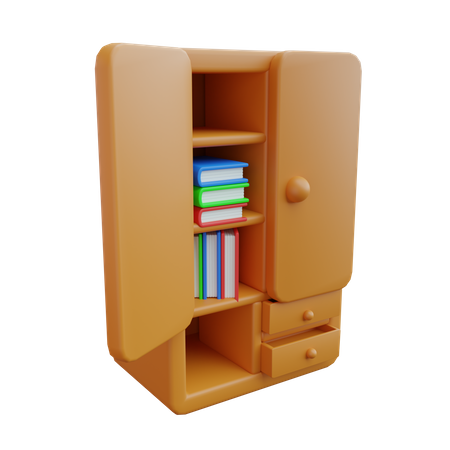 Étagère à livres  3D Icon