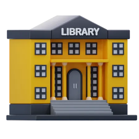 Bibliothèque classique  3D Icon