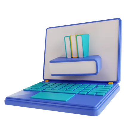 Bibliothèque de livres en ligne  3D Icon