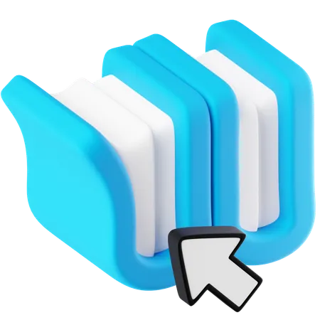 Bibliothèque électronique  3D Icon