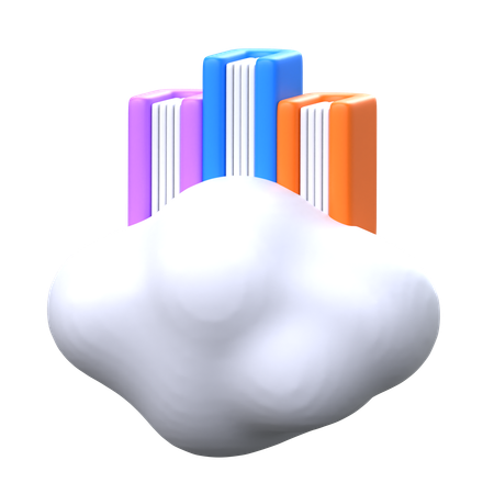 Bibliothèque en ligne  3D Icon