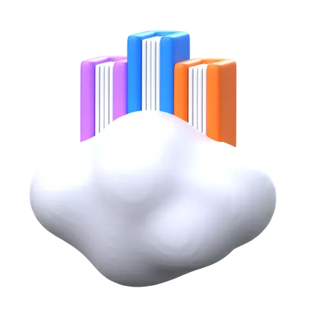 Bibliothèque en ligne  3D Icon