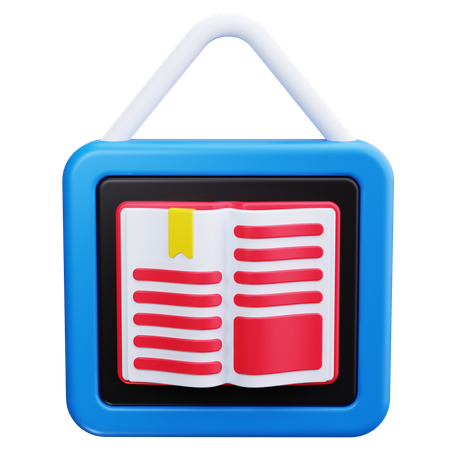 Bibliothèque en ligne  3D Icon