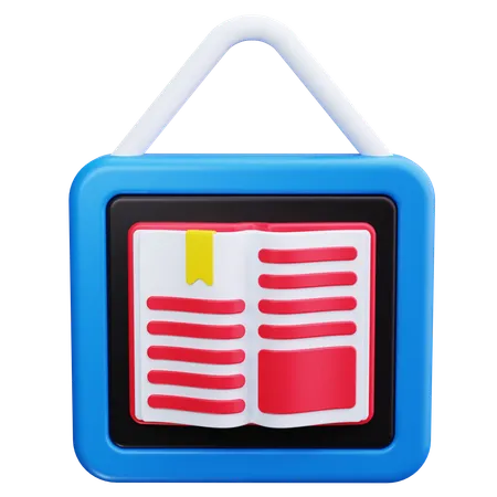 Bibliothèque en ligne  3D Icon