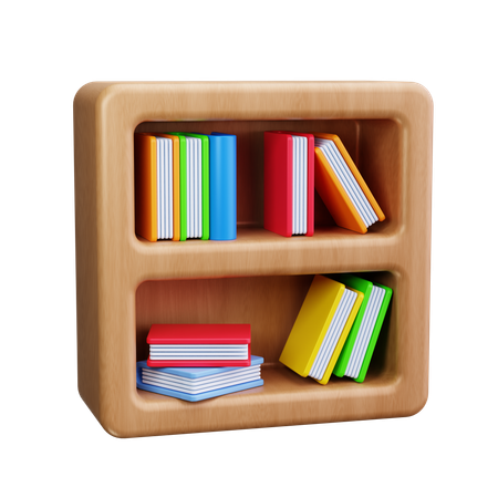 Étagère de bibliothèque  3D Icon