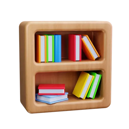 Étagère de bibliothèque  3D Icon