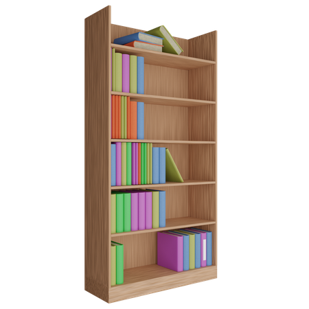 Étagères de bibliothèque  3D Icon