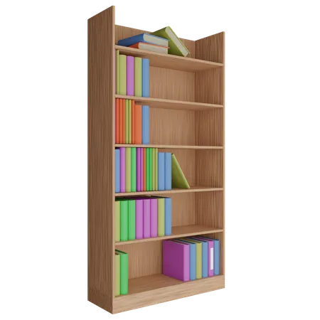 Étagères de bibliothèque  3D Icon