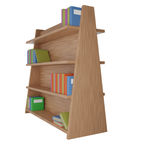 Étagères de bibliothèque  3D Icon