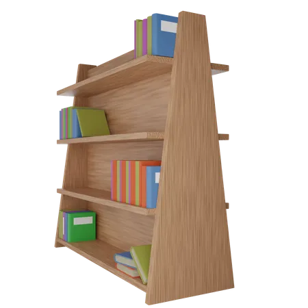 Étagères de bibliothèque  3D Icon