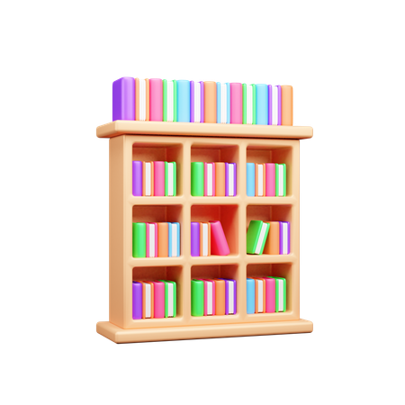 Livres de bibliothèque  3D Icon