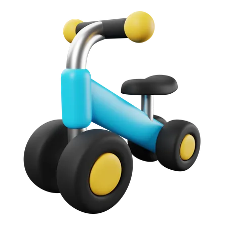 Ilustracao 3 D Estilizada De Bicicleta De Bebe 3D Icon