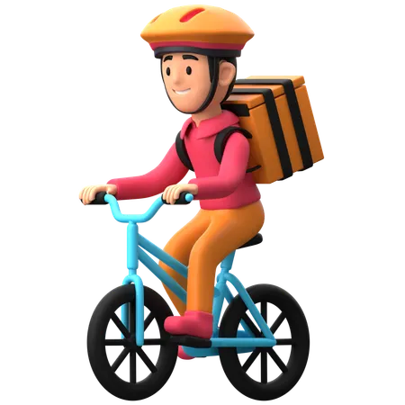 Mensageiro de bicicleta  3D Icon