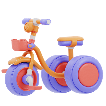 Bicicleta infantil  3D Icon