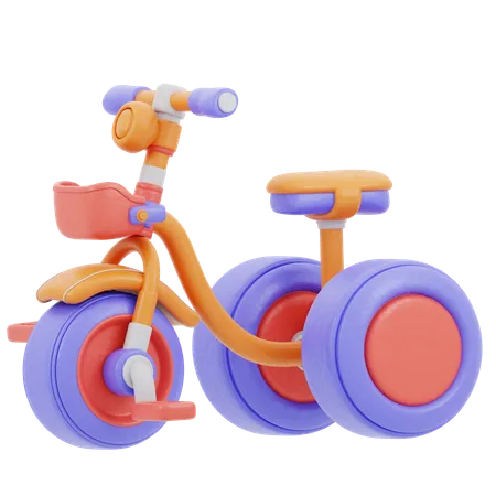 Bicicleta infantil  3D Icon