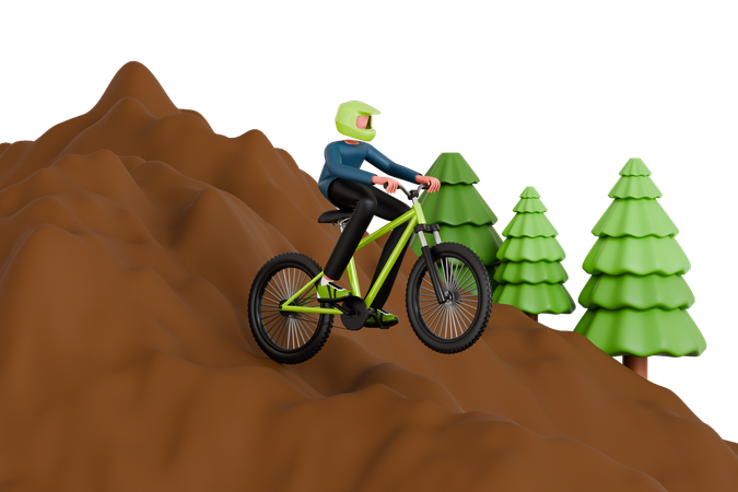 Bicicleta de montaña  3D Illustration