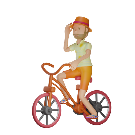 Bicicleta de passeio turístico  3D Icon