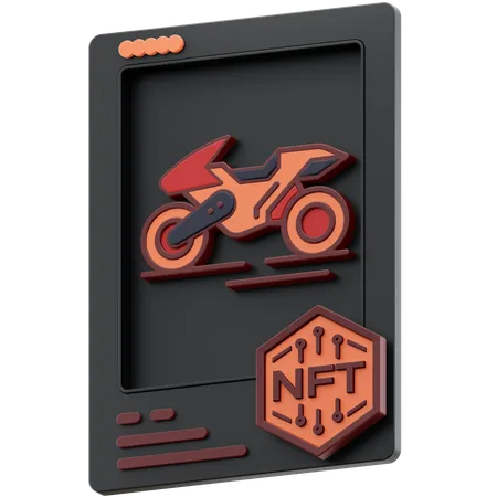 Bicicleta nft  3D Icon