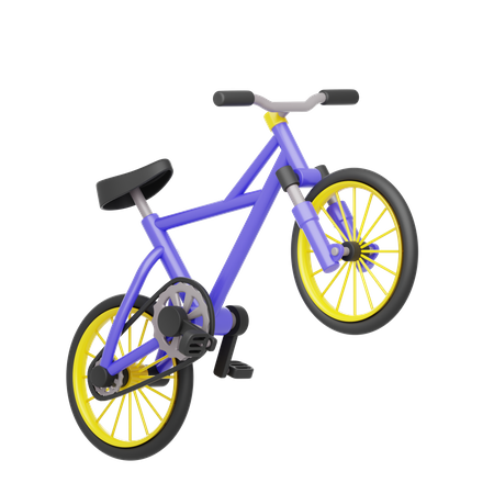 Bicicleta roxa  3D Icon