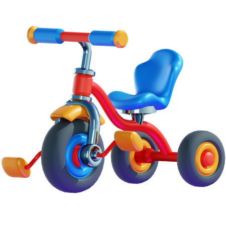 BICICLETA TRICICLO PARA CRIANÇAS  3D Icon